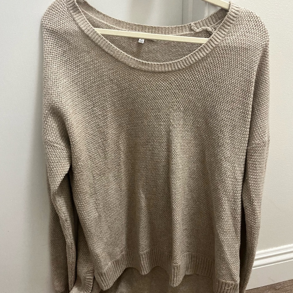 Madewell Beige Knit Long Sleeve Sweater XL